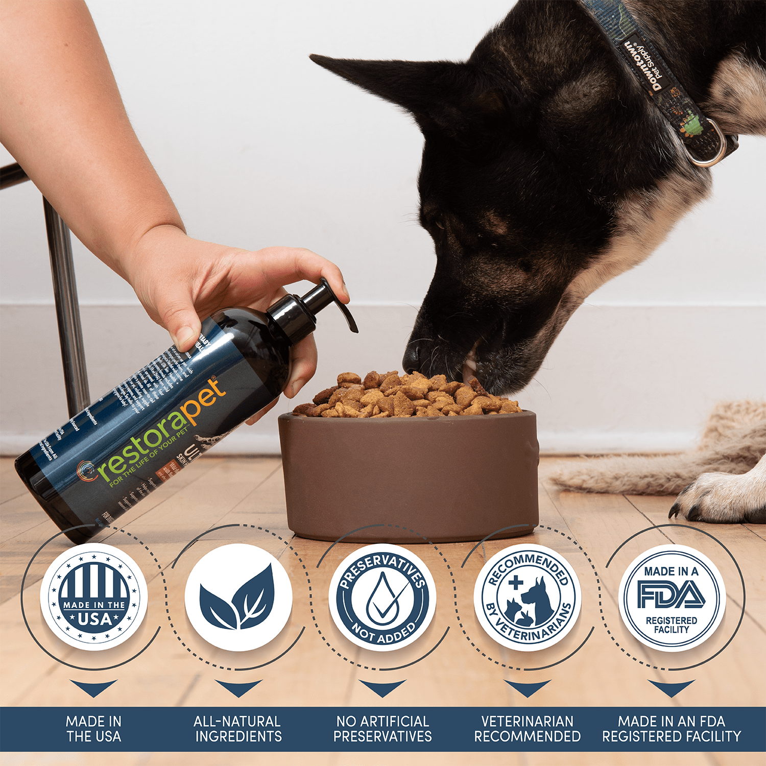 RestoraPet Ultra Skin Health Oil with Wild Alaskan Salmon Oil + Six Organic Plant Oils