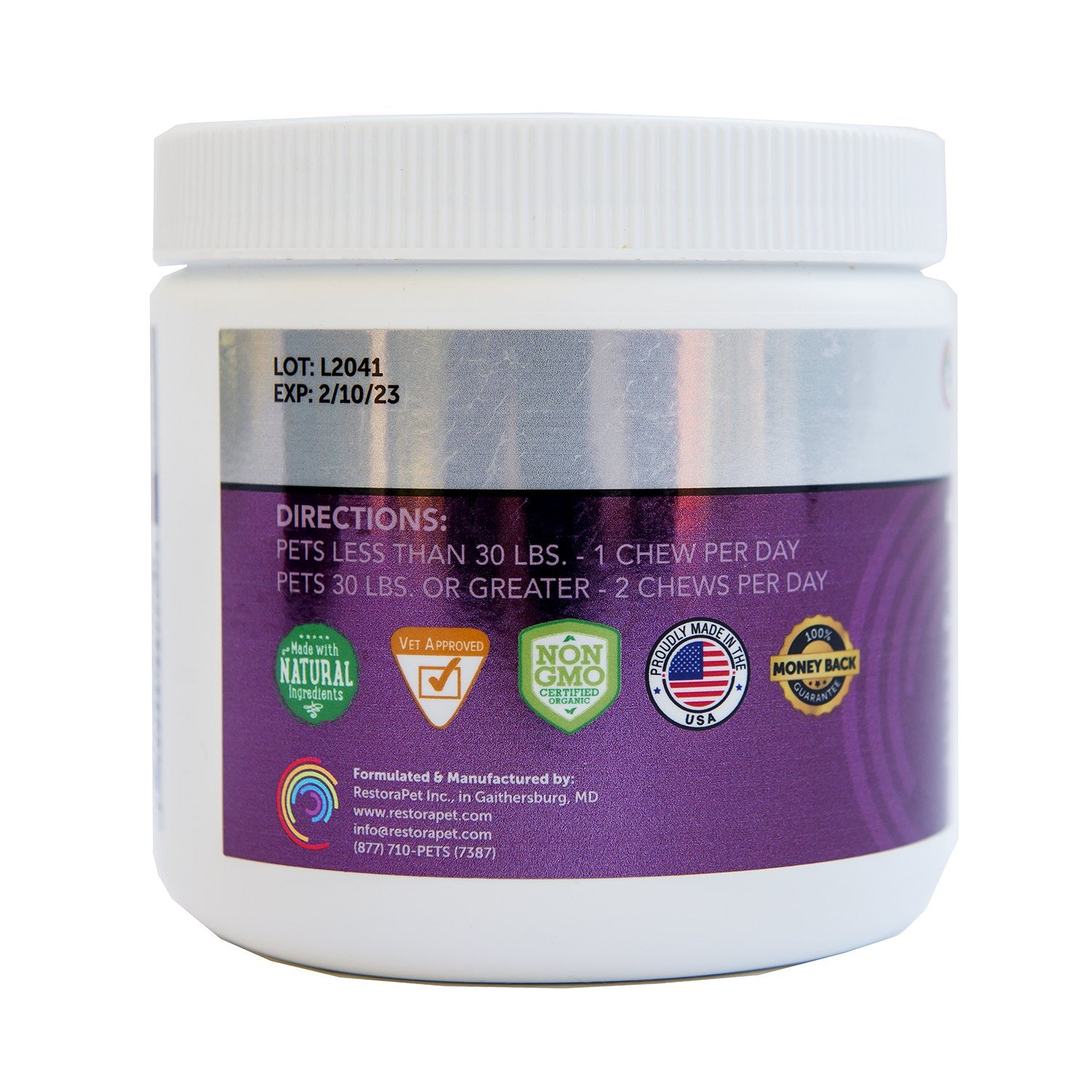 RestoraPet Allergy, Itch & Immune Support Chews - 60 Count - Bacon Flavor