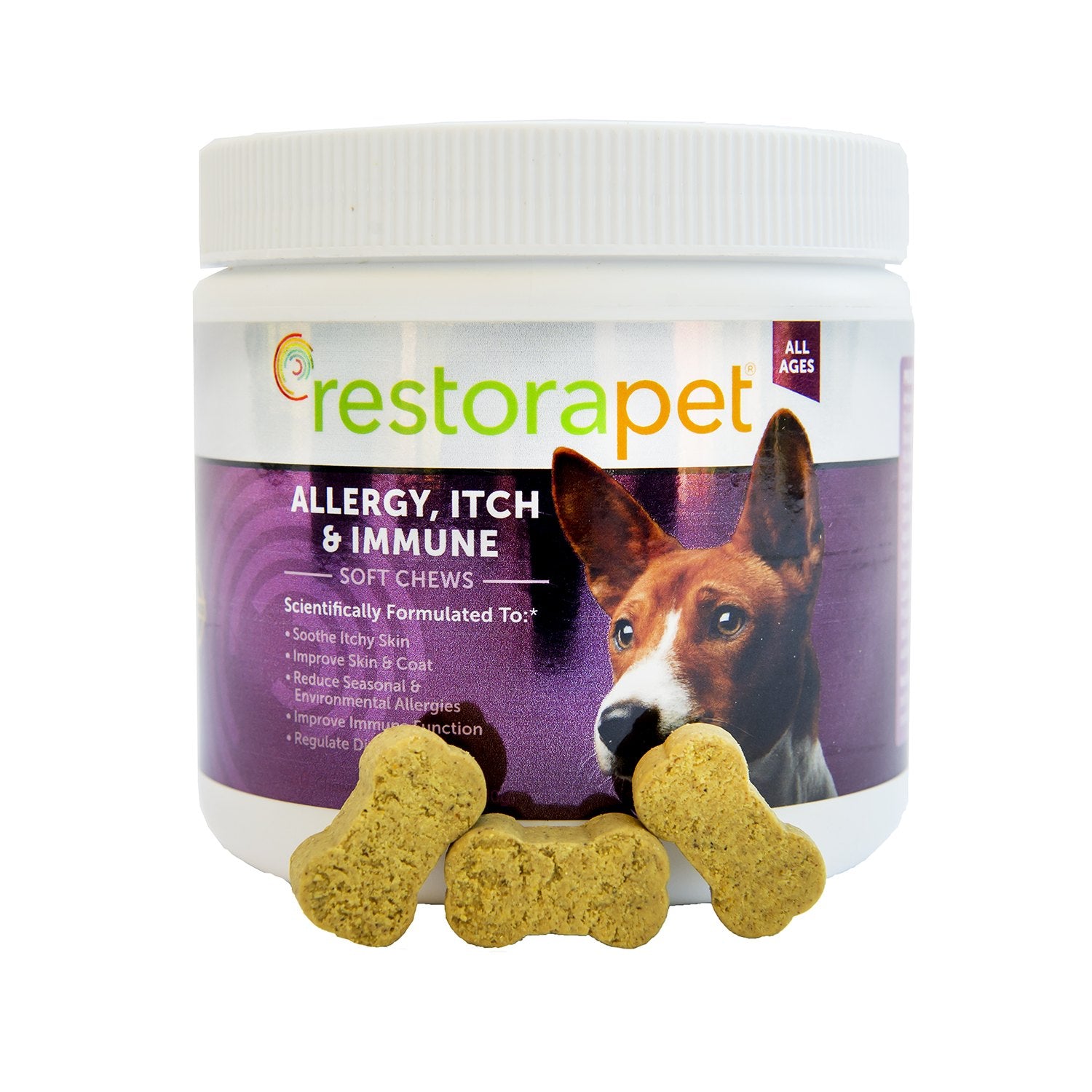 RestoraPet Allergy, Itch & Immune Support Chews - 60 Count - Bacon Flavor